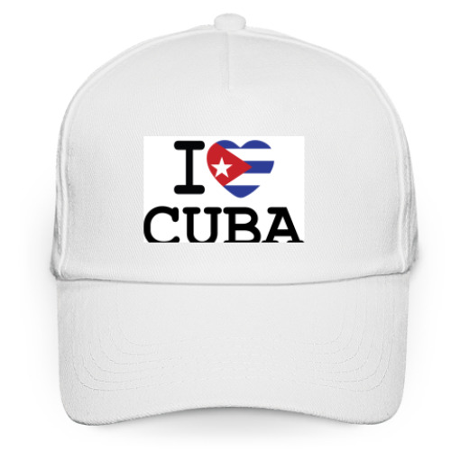 Кепка бейсболка с принтом I Love Cuba