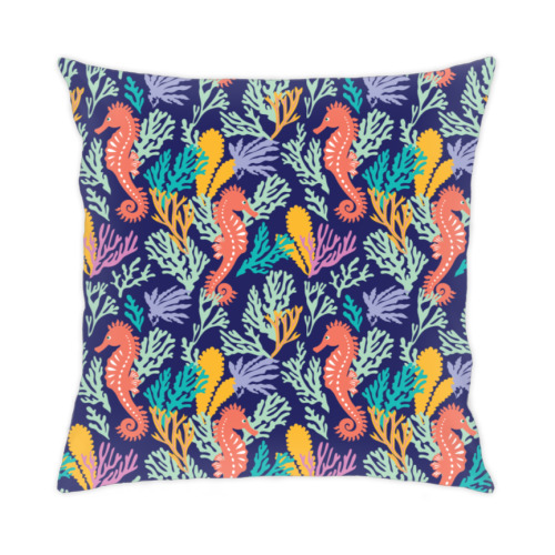 Подушка с принтом Подводный мир