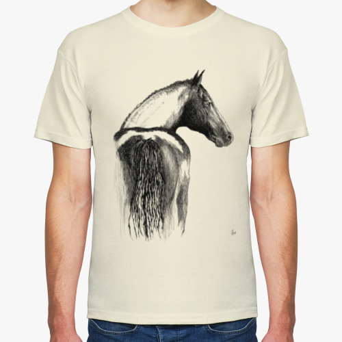 Футболка с принтом Конь