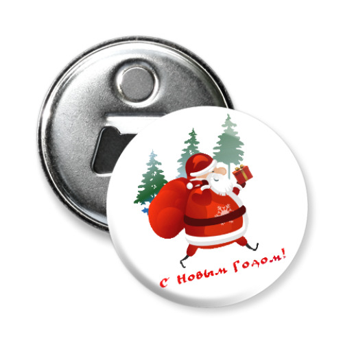 Магнит-открывашка с принтом Дед Moroz