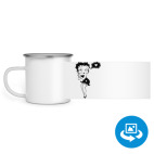 Кружка металлическая белая (круговая запечатка)