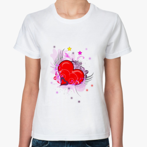 Классическая футболка Окрыленное сердце