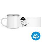 Кружка металлическая белая (круговая запечатка)