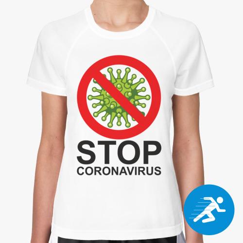 Женская спортивная футболка Stop coronavirus