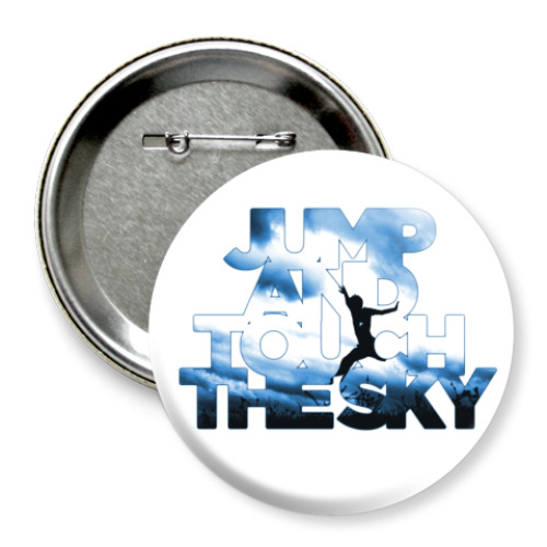 Значок 75мм с принтом  75 мм 30STM sky