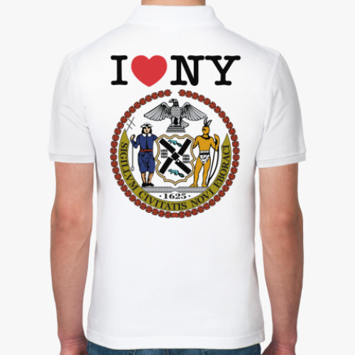 Рубашка поло с принтом I Love NY