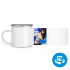 Кружка металлическая белая (круговая запечатка)