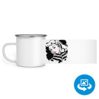 Кружка металлическая белая (круговая запечатка)