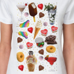 Женская футболка, белая