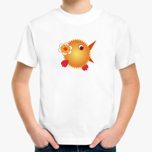 Детская футболка с принтом Цыпленок