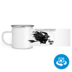 Кружка металлическая белая (круговая запечатка)