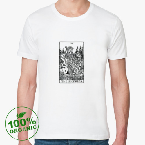 Футболка из органик-хлопка с принтом Императрица (карта Таро)