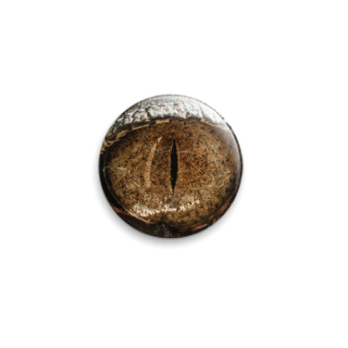 Значок 25мм с принтом Глаз аллигатора