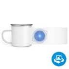 Кружка металлическая белая (круговая запечатка)