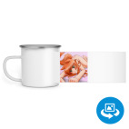 Кружка металлическая белая (круговая запечатка)