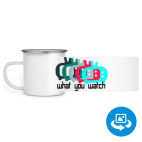 Кружка металлическая белая (круговая запечатка)