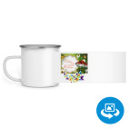 Кружка металлическая белая (круговая запечатка)