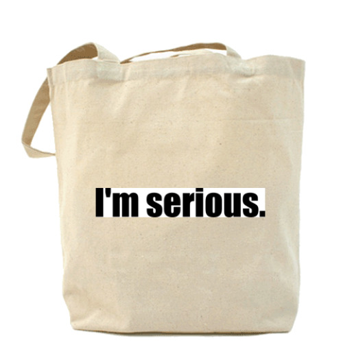 Сумка шоппер с принтом  I'M SERIOUS