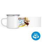 Кружка металлическая белая (круговая запечатка)