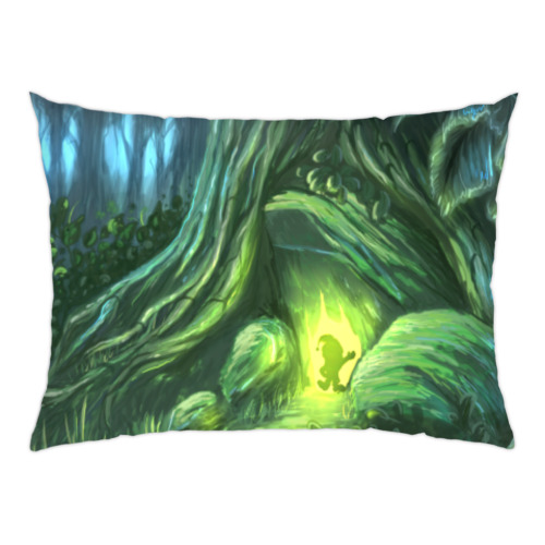 Подушка с принтом Дом гнома