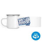 Кружка металлическая белая (круговая запечатка)