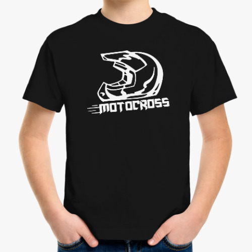 Детская футболка с принтом Motocross