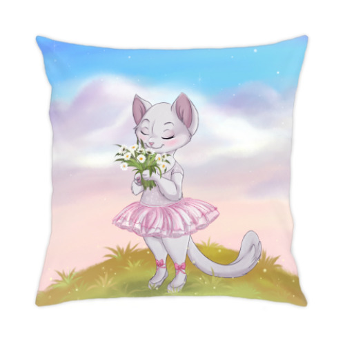 Подушка с принтом чарующий вечер