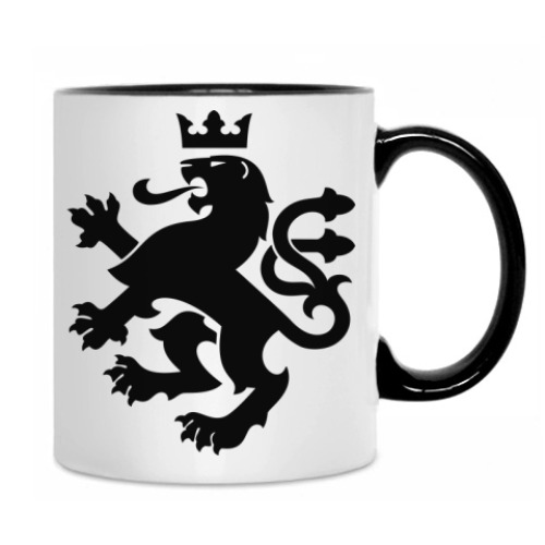 Кружка с принтом Геральдический лев