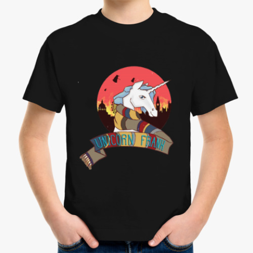 Детская футболка Рождественский Единорог в стиле Доктора Кто