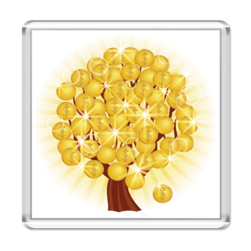 Магнит с принтом Денежное  дерево