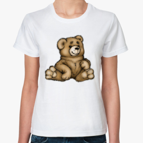 Классическая футболка с принтом Мишка
