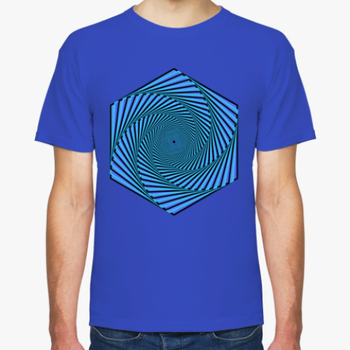 Футболка с принтом Шестигранник со спиралью