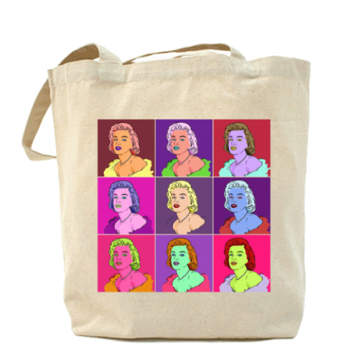 Сумка шоппер с принтом Мерилин Монро PopArt