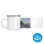 Кружка металлическая белая (круговая запечатка)