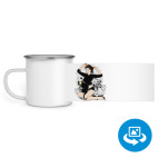 Кружка металлическая белая (круговая запечатка)