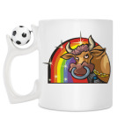 Кружка с футбольным мячиком