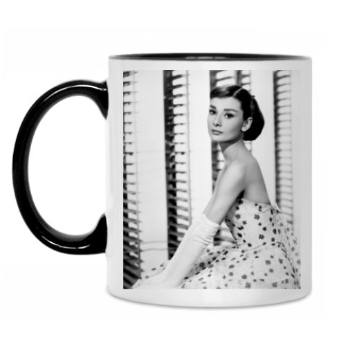 Кружка с принтом Одри Хепбёрн