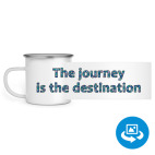 Кружка металлическая белая (круговая запечатка)