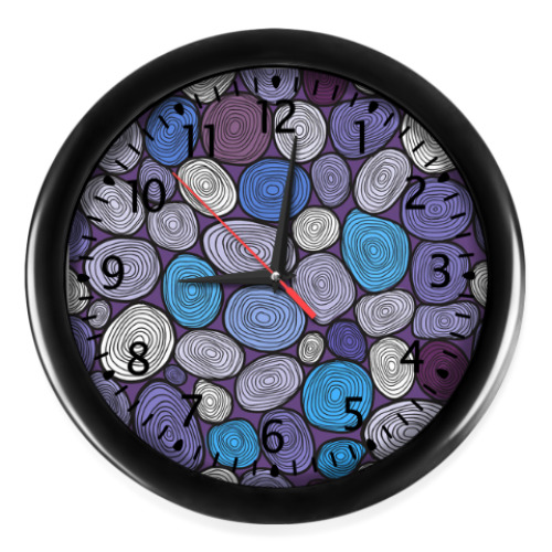 Настенные часы с принтом Кружки