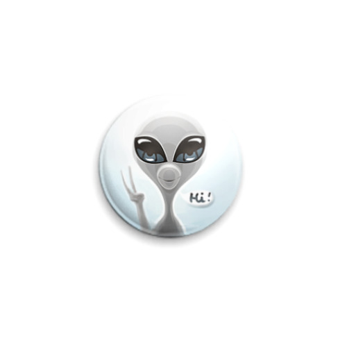 Значок 25мм с принтом Alien