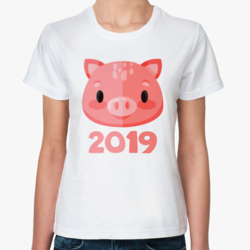 Классическая футболка 2019 год Свиньи