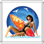 Девушка с Серфом