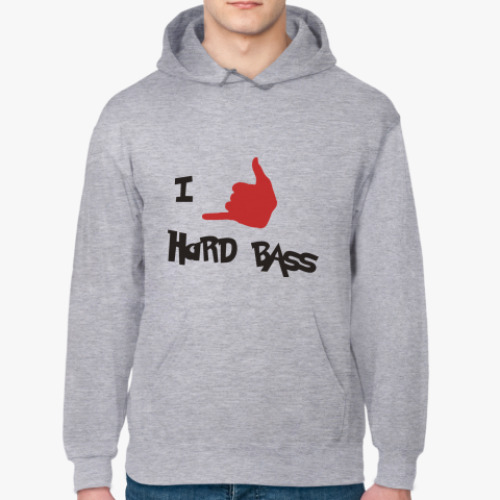 Толстовка худи I love hard bass