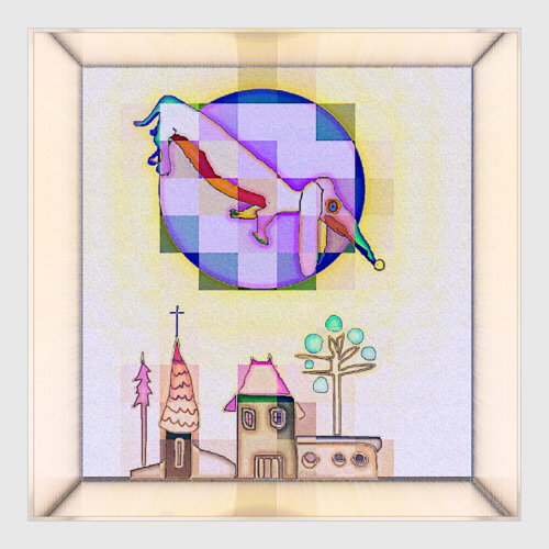 Постер с принтом Такса и город