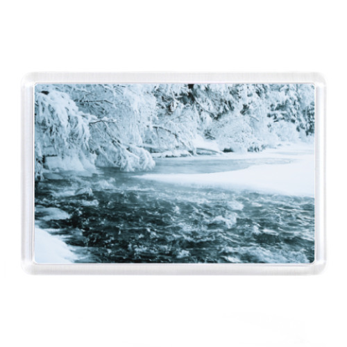 Магнит с принтом Природа зимой