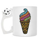 Кружка с футбольным мячиком