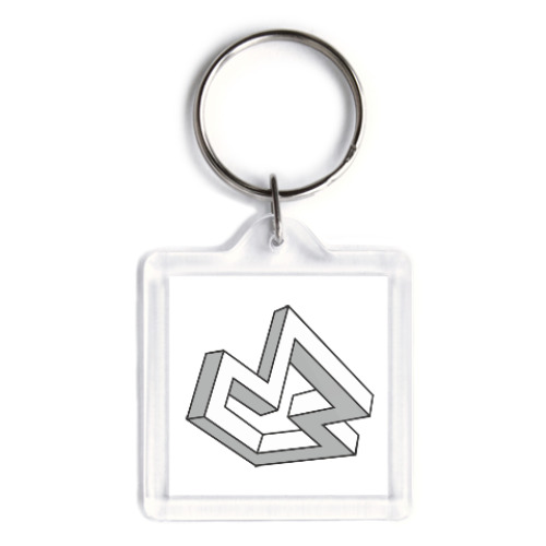 Брелок с принтом Оптическая иллюзия