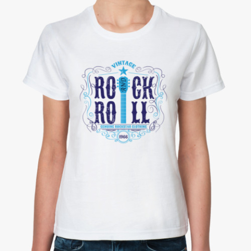 Классическая футболка ROCK and ROLL