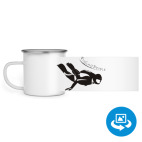 Кружка металлическая белая (круговая запечатка)