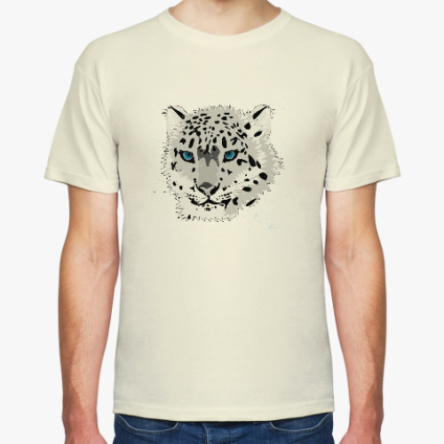 Футболка с принтом Снежный барс